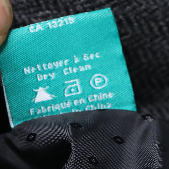 La Redoute Wool Blend Blazer Jacket Grey Herringbone Pattern Classic Ruffles - Picture 9 of 13